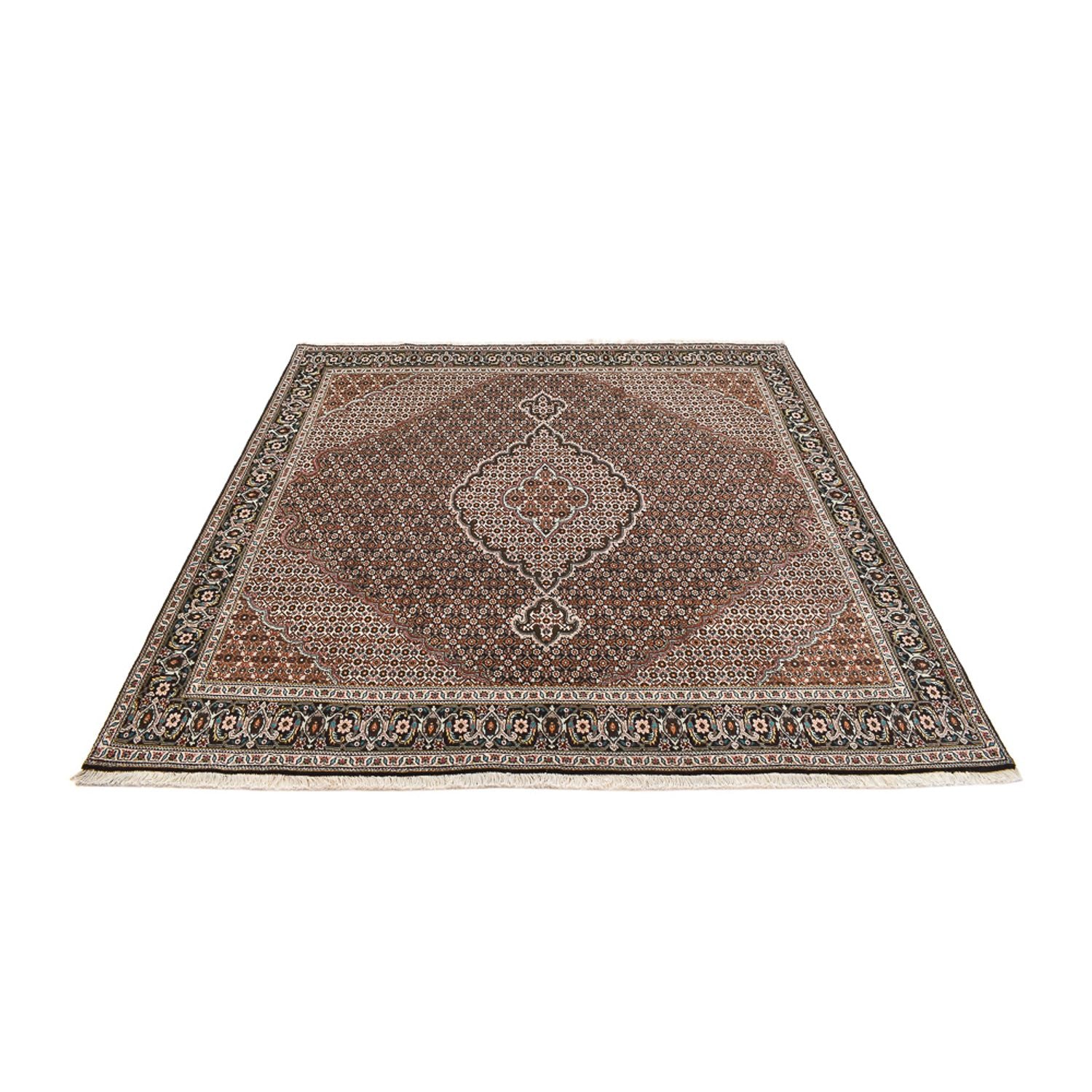 Persisk tæppe - Tabriz - Royal firkantet  - 208 x 204 cm - brun