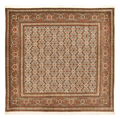 Persisk tæppe - Tabriz - Royal firkantet  - 200 x 199 cm - mørk beige