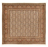 Persisk tæppe - Tabriz - Royal firkantet  - 200 x 199 cm - mørk beige