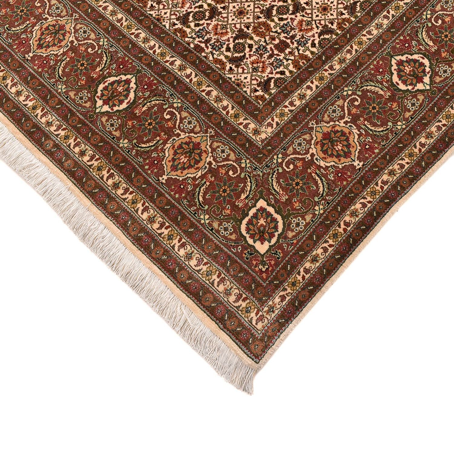 Persisk tæppe - Tabriz - Royal firkantet  - 200 x 199 cm - mørk beige