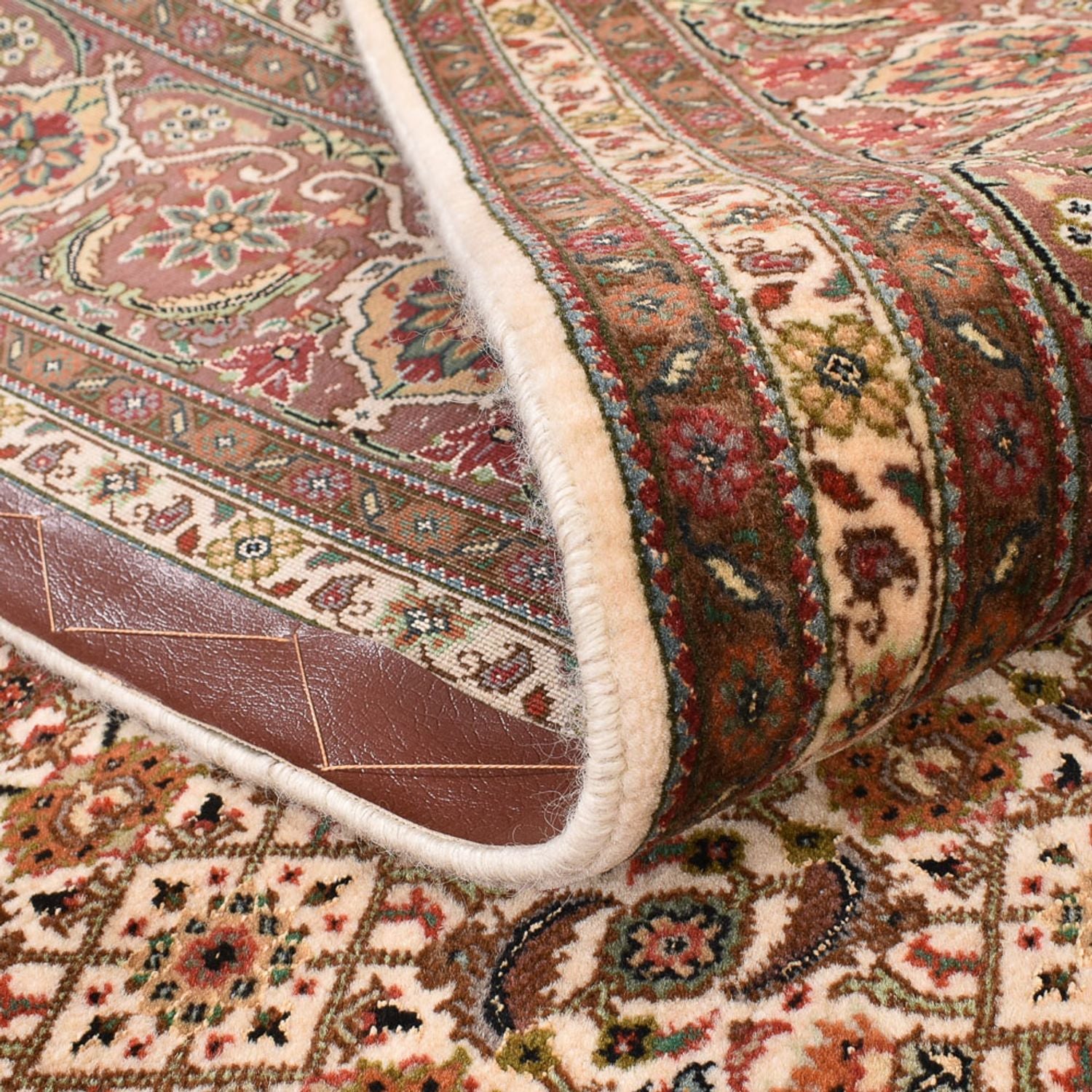 Persisk tæppe - Tabriz - Royal firkantet  - 200 x 199 cm - mørk beige