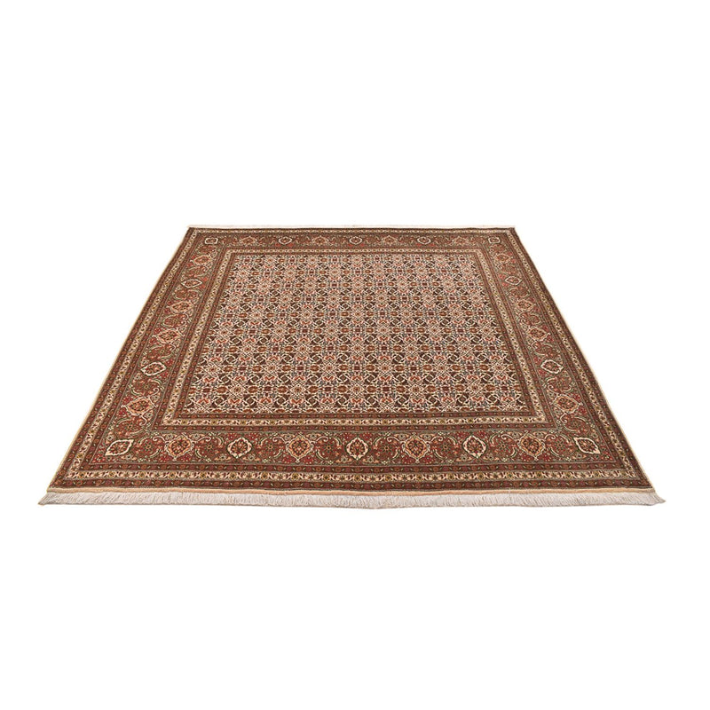 Persisk tæppe - Tabriz - Royal firkantet  - 200 x 199 cm - mørk beige