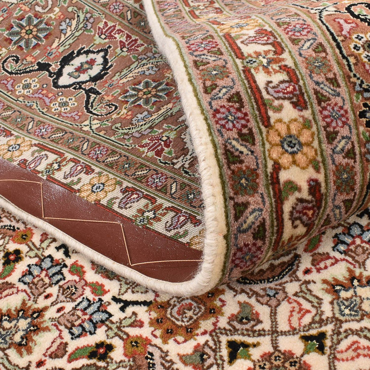 Persisk tæppe - Tabriz - Royal firkantet  - 201 x 197 cm - mørk beige
