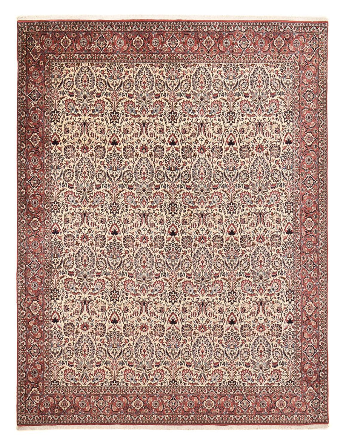 Persisk tæppe - Bijar - 382 x 298 cm - lys mocca
