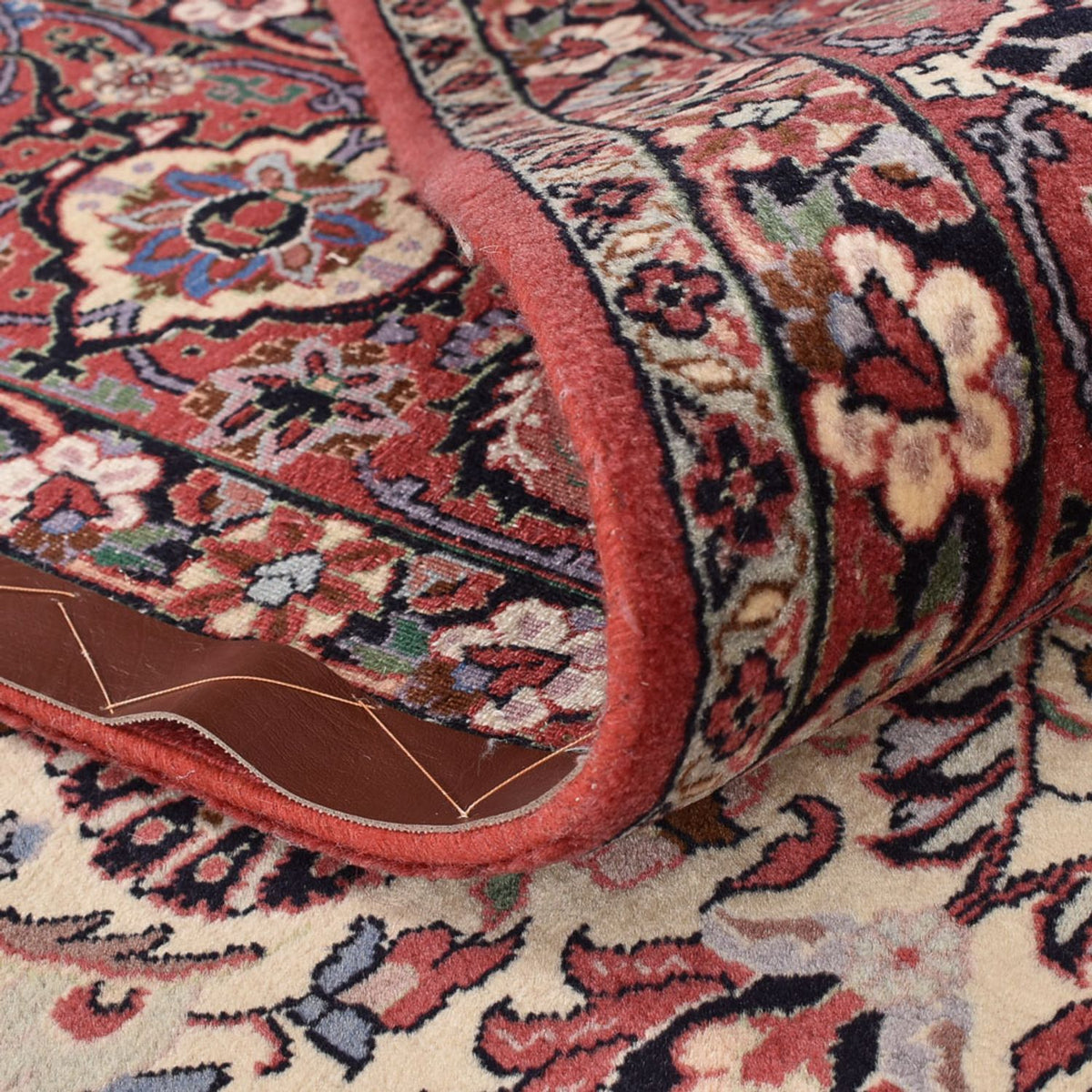 Persisk tæppe - Bijar - 382 x 298 cm - lys mocca