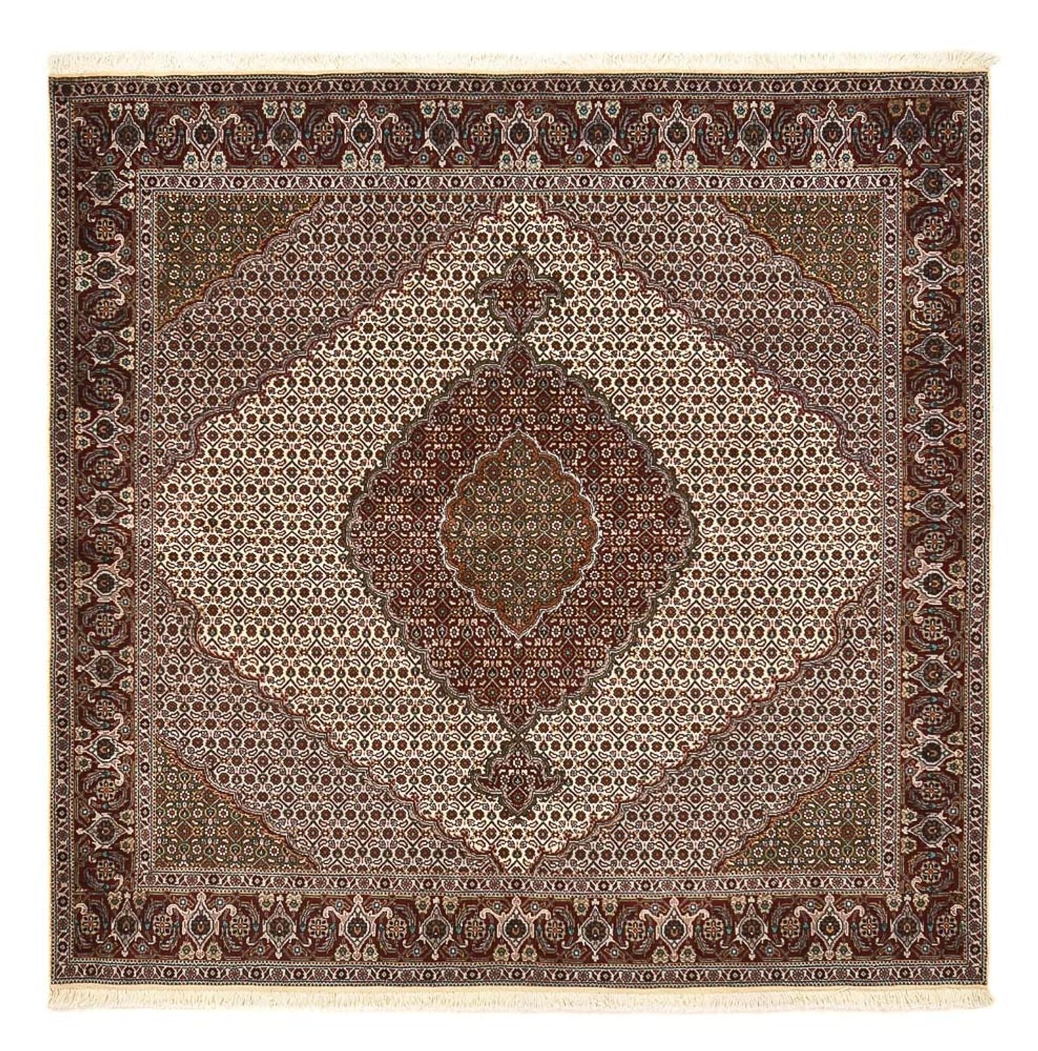 Persisk tæppe - Tabriz - Royal firkantet  - 201 x 200 cm - lys brun