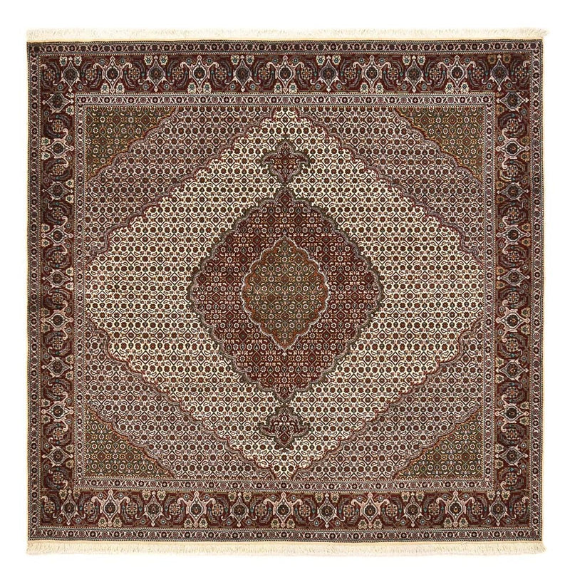 Persisk tæppe - Tabriz - Royal firkantet  - 201 x 200 cm - lys brun
