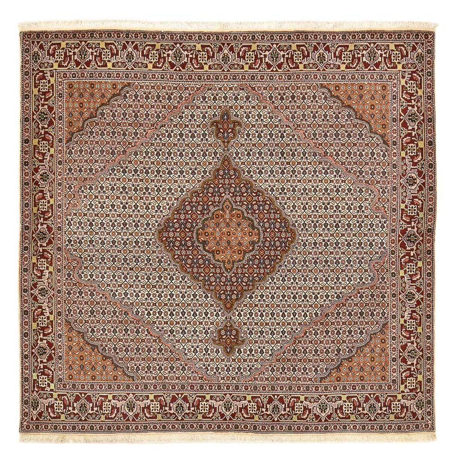 Persisk tæppe - Tabriz - Royal firkantet  - 202 x 198 cm - lys brun
