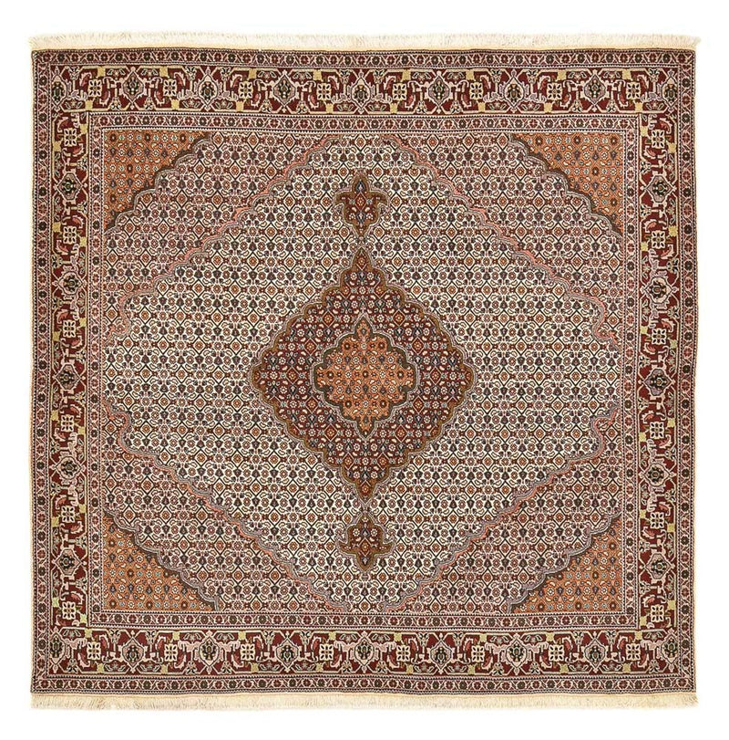 Persisk tæppe - Tabriz - Royal firkantet  - 202 x 198 cm - lys brun