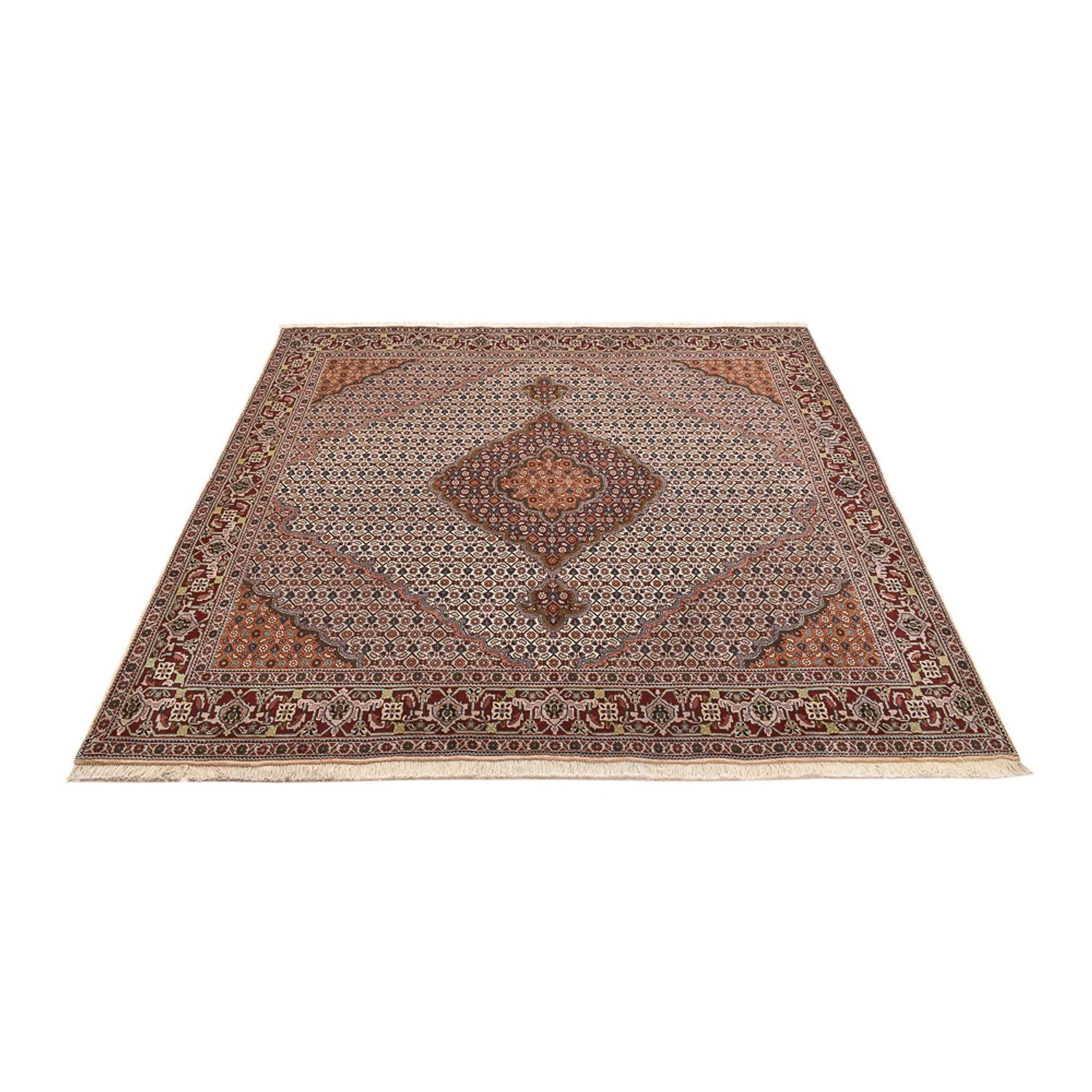 Persisk tæppe - Tabriz - Royal firkantet  - 202 x 198 cm - lys brun