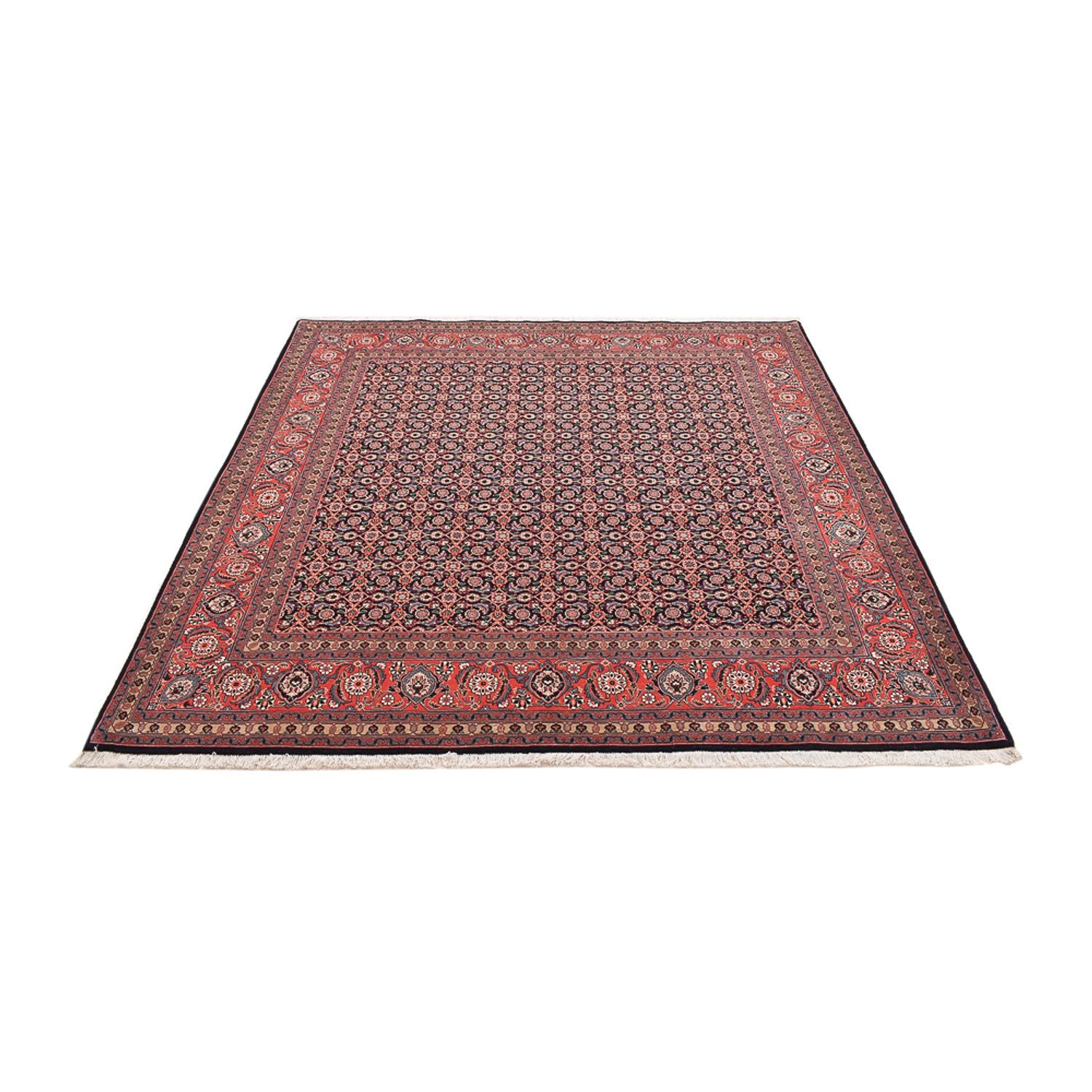 Persisk tæppe - Tabriz - Royal firkantet  - 210 x 200 cm - lysrød