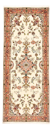 Løber Persisk tæppe - Tabriz - Royal - 203 x 81 cm - creme
