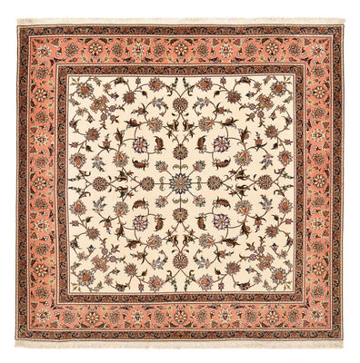 Persisk tæppe - Tabriz - Royal firkantet  - 210 x 204 cm - lys beige
