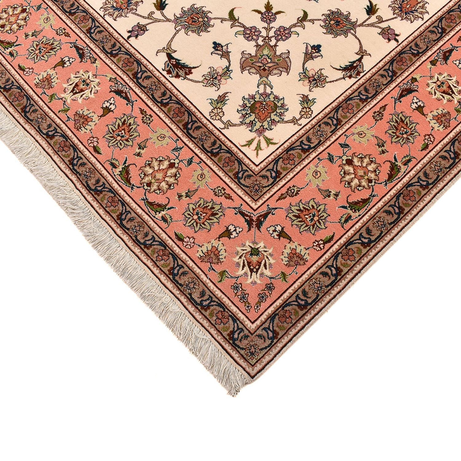 Persisk tæppe - Tabriz - Royal firkantet  - 210 x 204 cm - lys beige