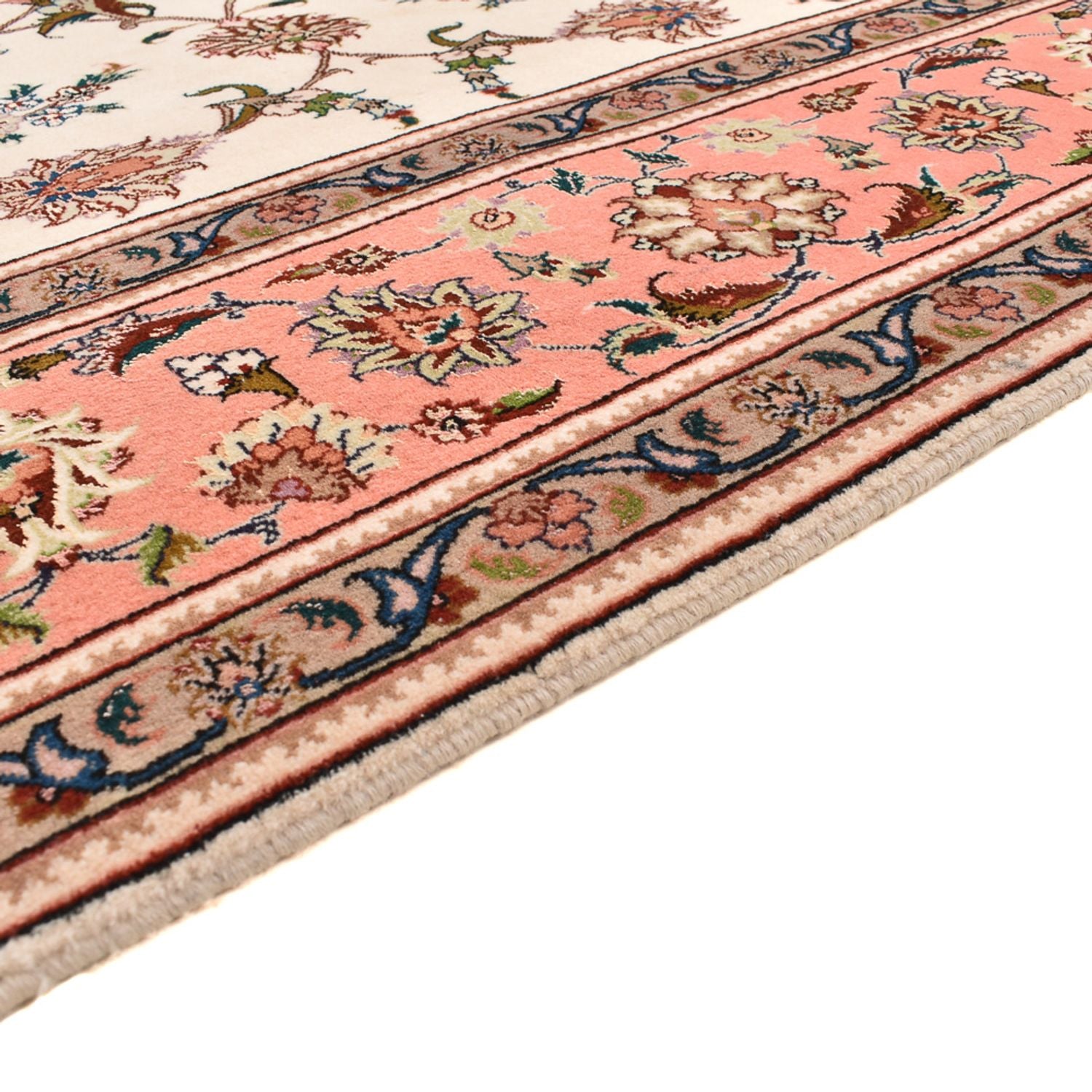 Persisk tæppe - Tabriz - Royal firkantet  - 210 x 204 cm - lys beige