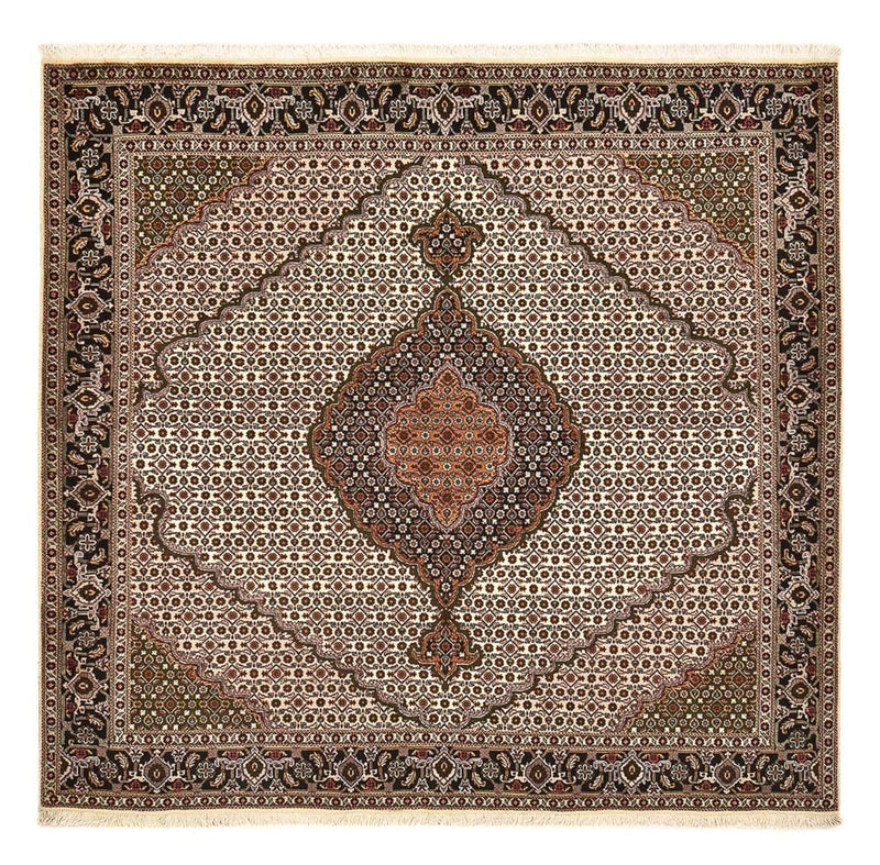Persisk tæppe - Tabriz - Royal firkantet  - 204 x 200 cm - lys brun