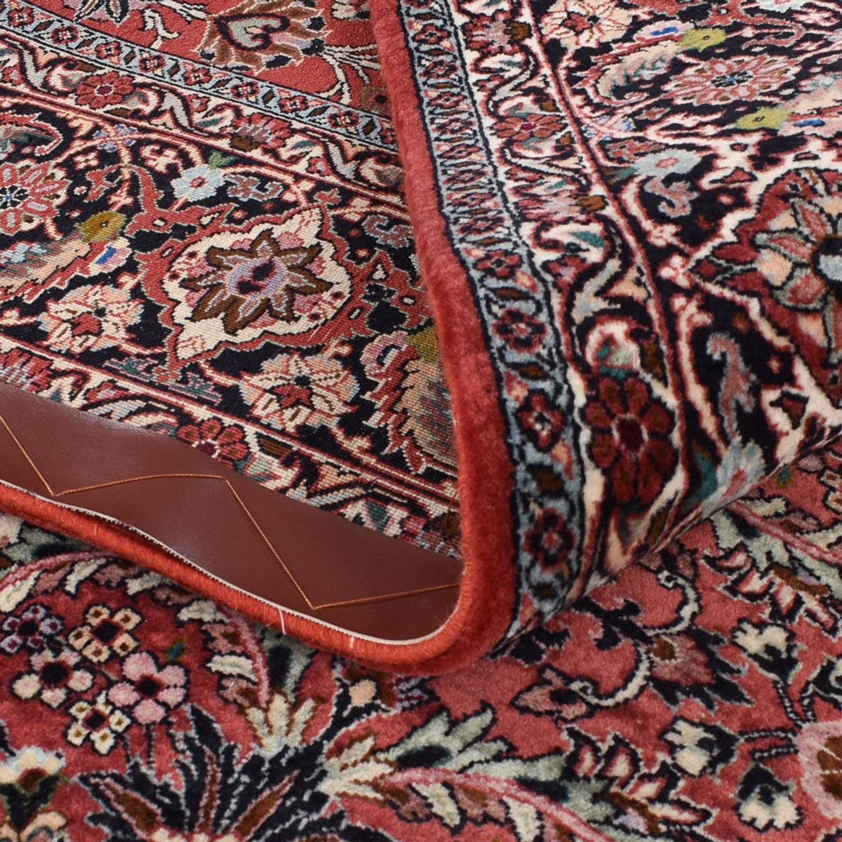 Persisk tæppe - Bijar - 290 x 206 cm - lysrød