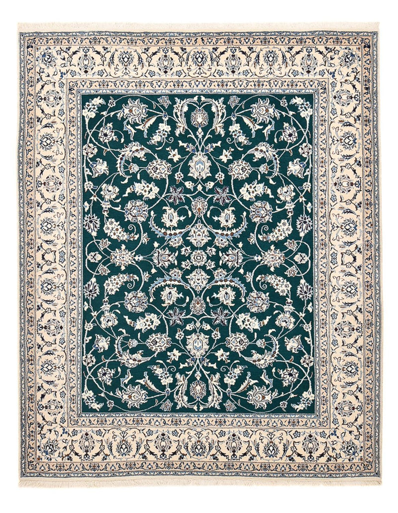 Persisk tæppe - Nain - Royal - 254 x 198 cm - mørkegrøn