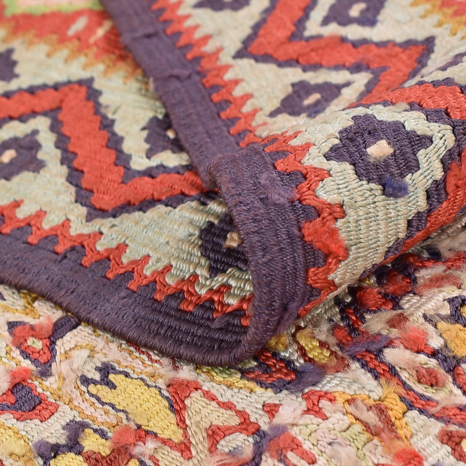 Kelim-tæppe - orientalsk - 262 x 157 cm - mørk beige