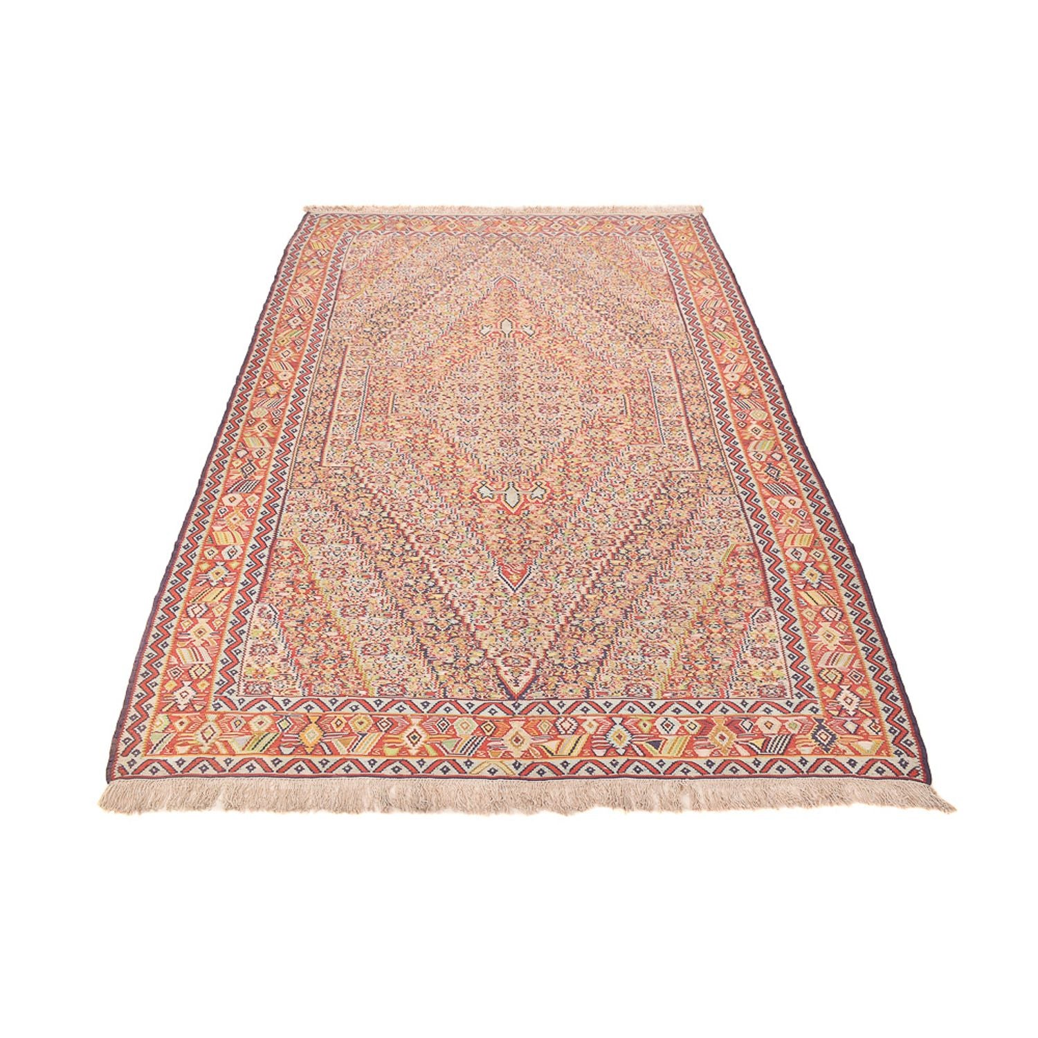 Kelim-tæppe - orientalsk - 262 x 157 cm - mørk beige