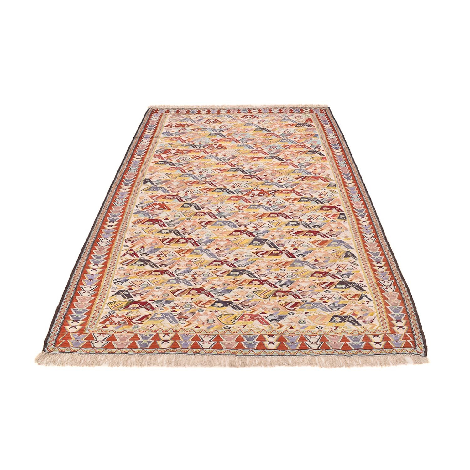 Kelim-tæppe - orientalsk - 255 x 160 cm - karamel