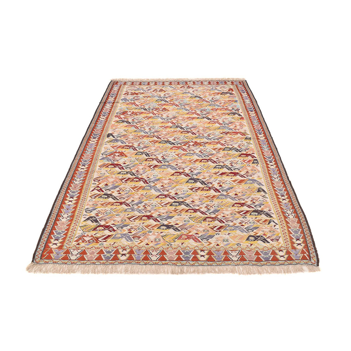 Kelim-tæppe - orientalsk - 255 x 160 cm - karamel