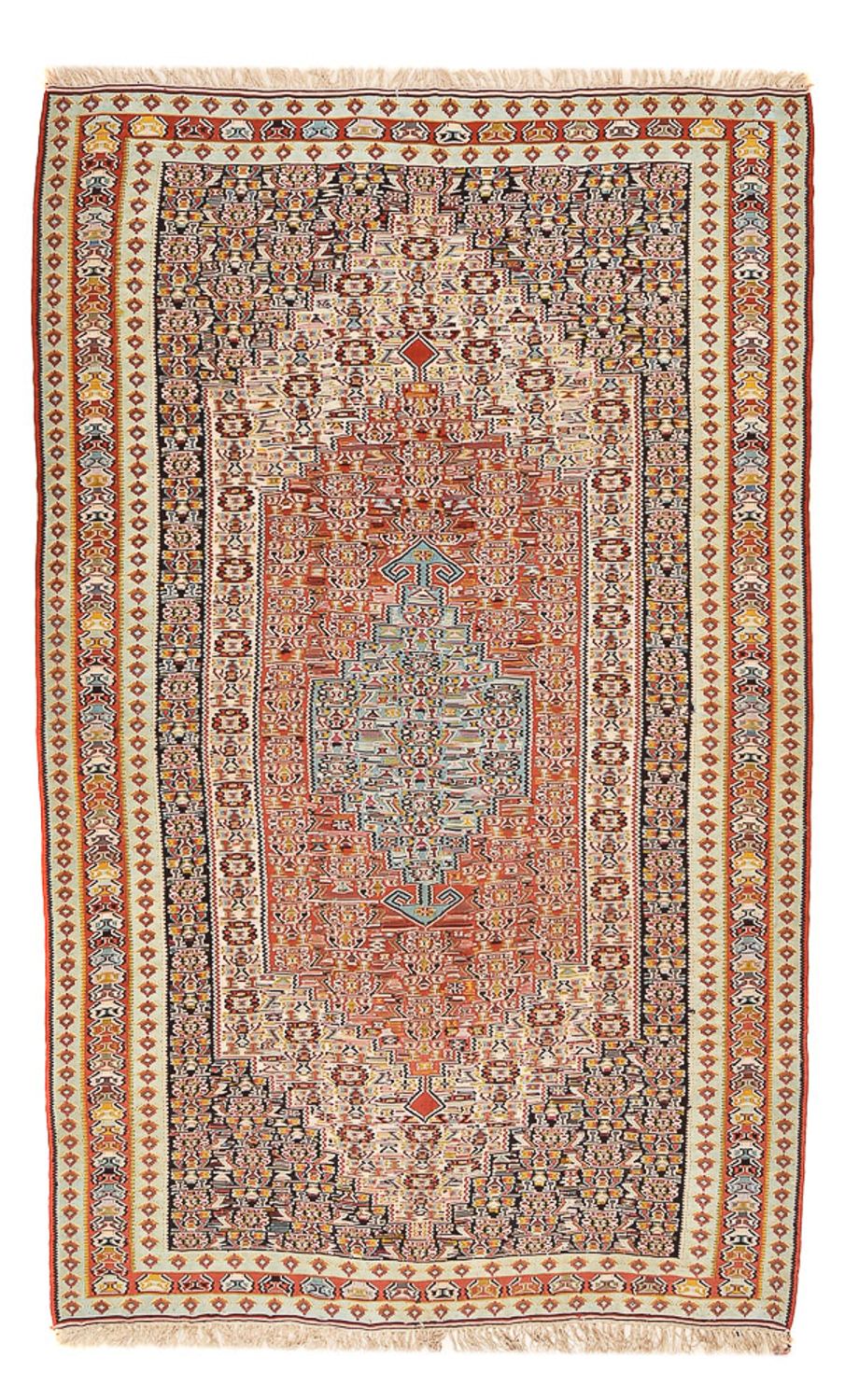 Kelim-tæppe - orientalsk - 250 x 160 cm - lysrød