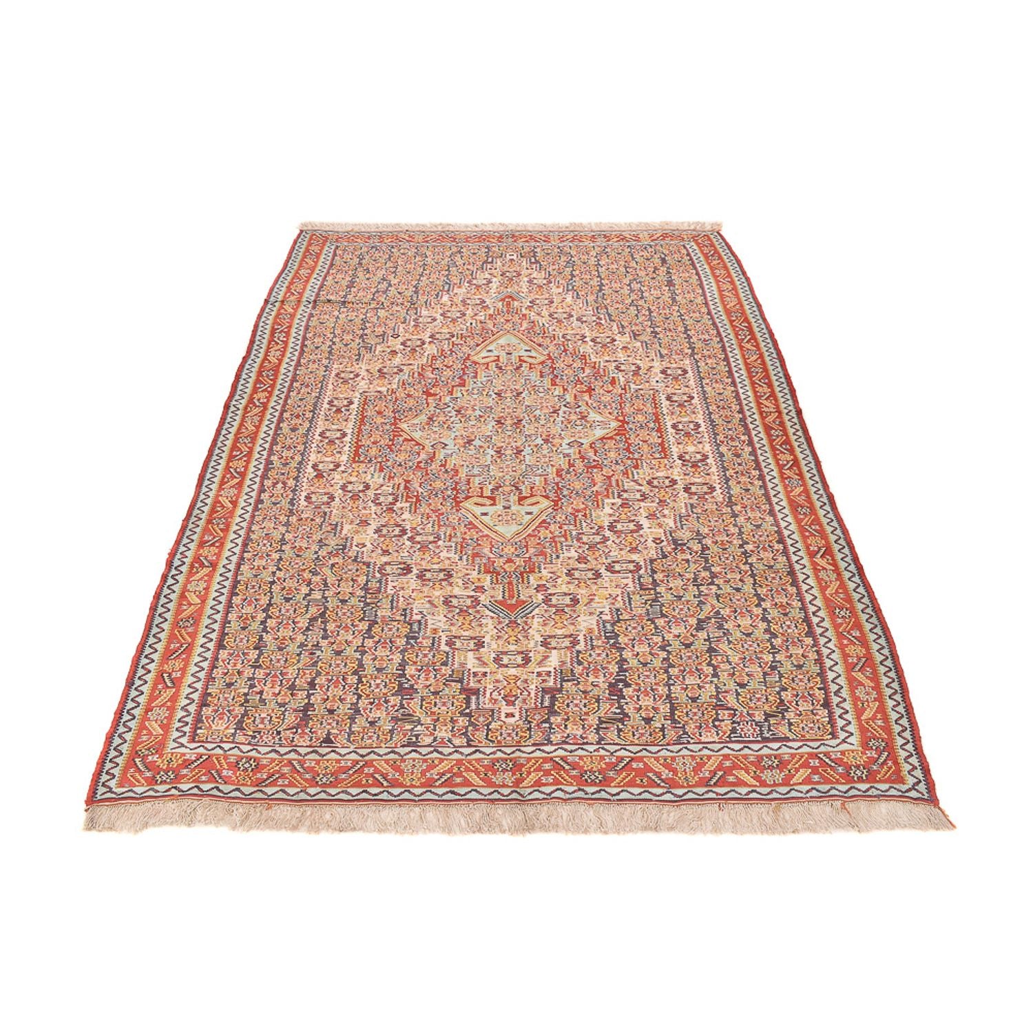 Kelim-tæppe - orientalsk - 248 x 156 cm - lysrød