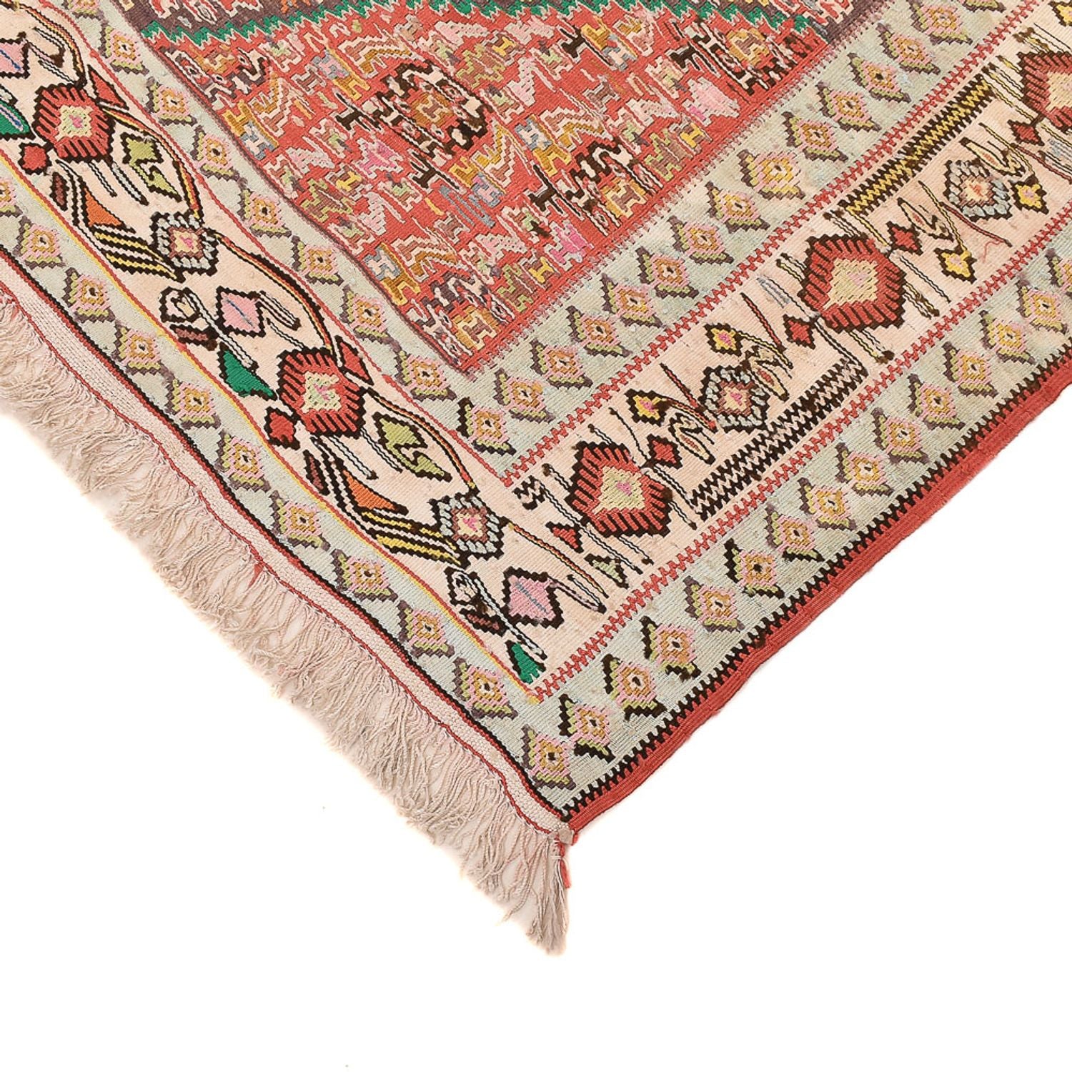 Kelim-tæppe - orientalsk - 260 x 160 cm - lysrød