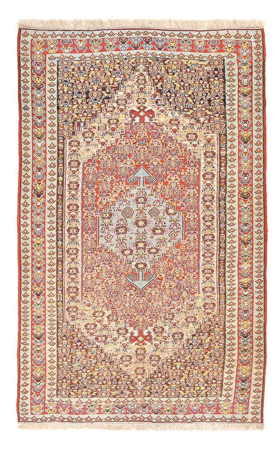 Kelim-tæppe - orientalsk - 255 x 155 cm - lysrød