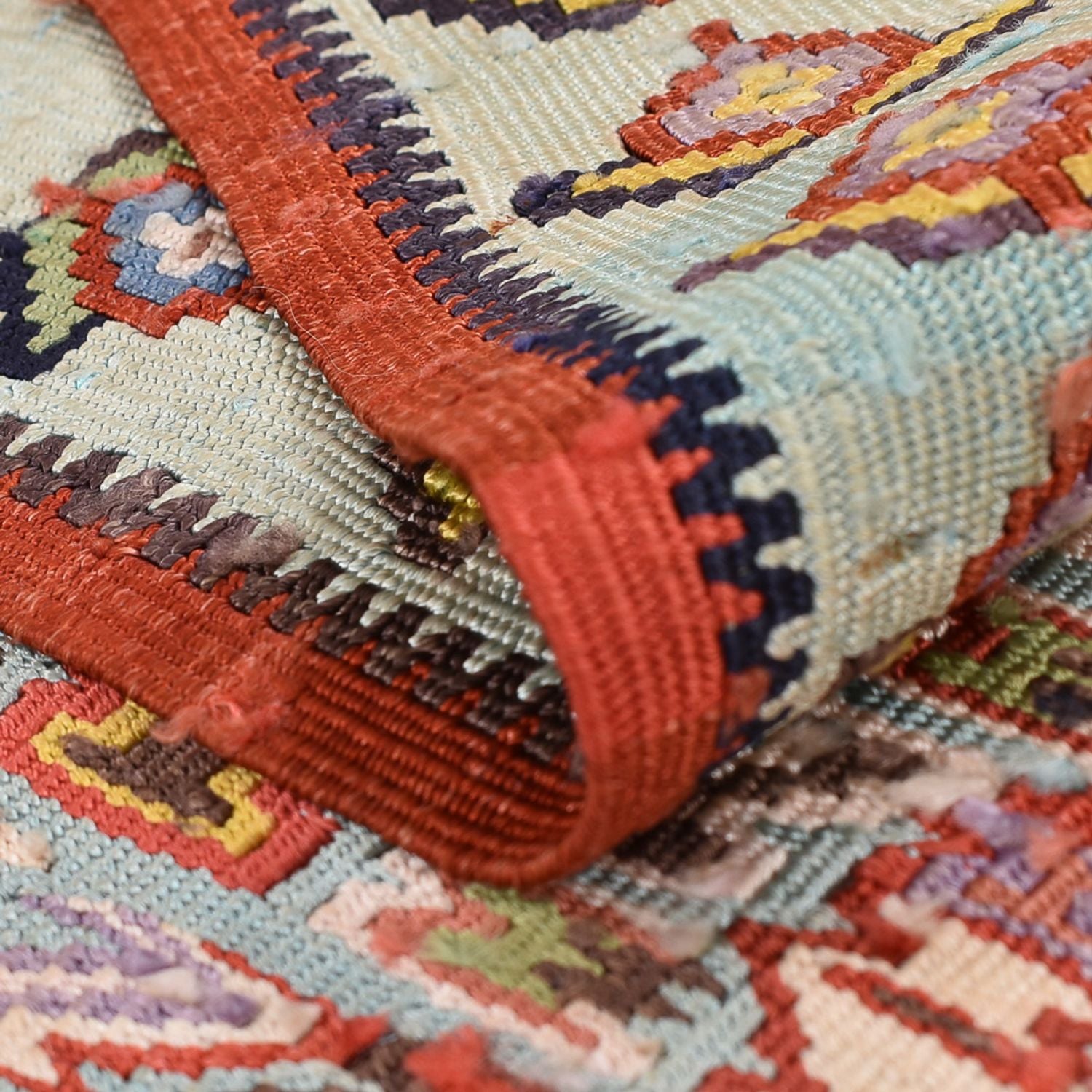 Kelim-tæppe - orientalsk - 255 x 155 cm - lysrød