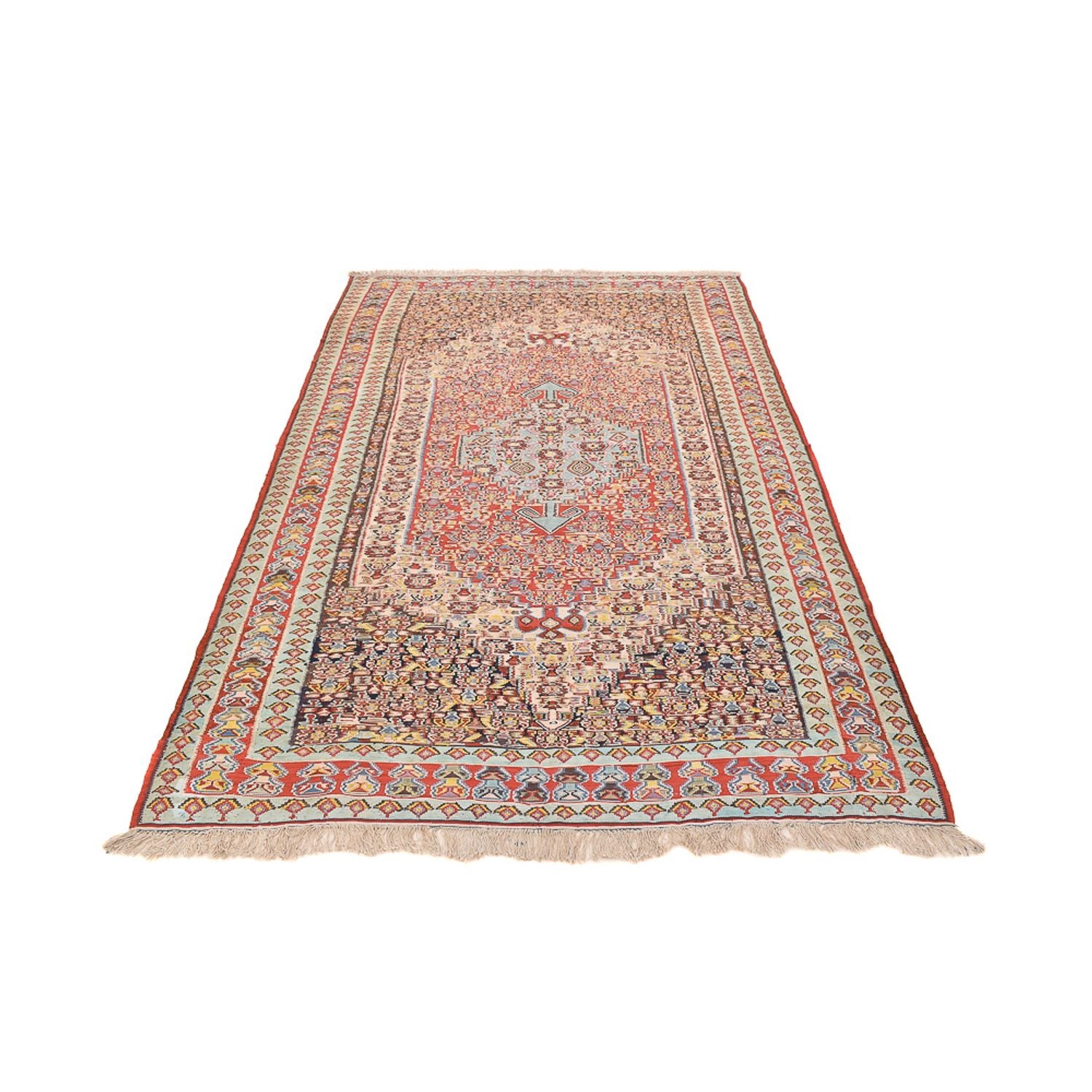 Kelim-tæppe - orientalsk - 255 x 155 cm - lysrød