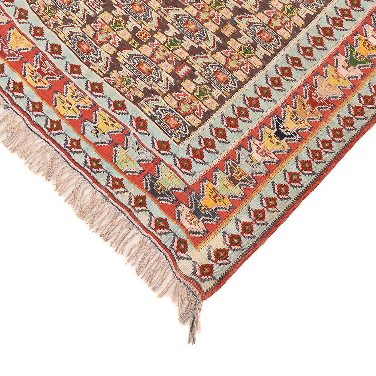 Kelim-tæppe - orientalsk - 260 x 158 cm - lysrød