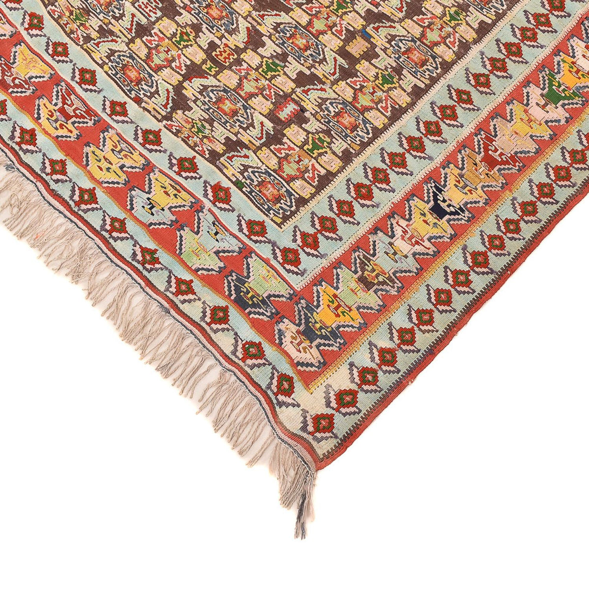 Kelim-tæppe - orientalsk - 260 x 158 cm - lysrød