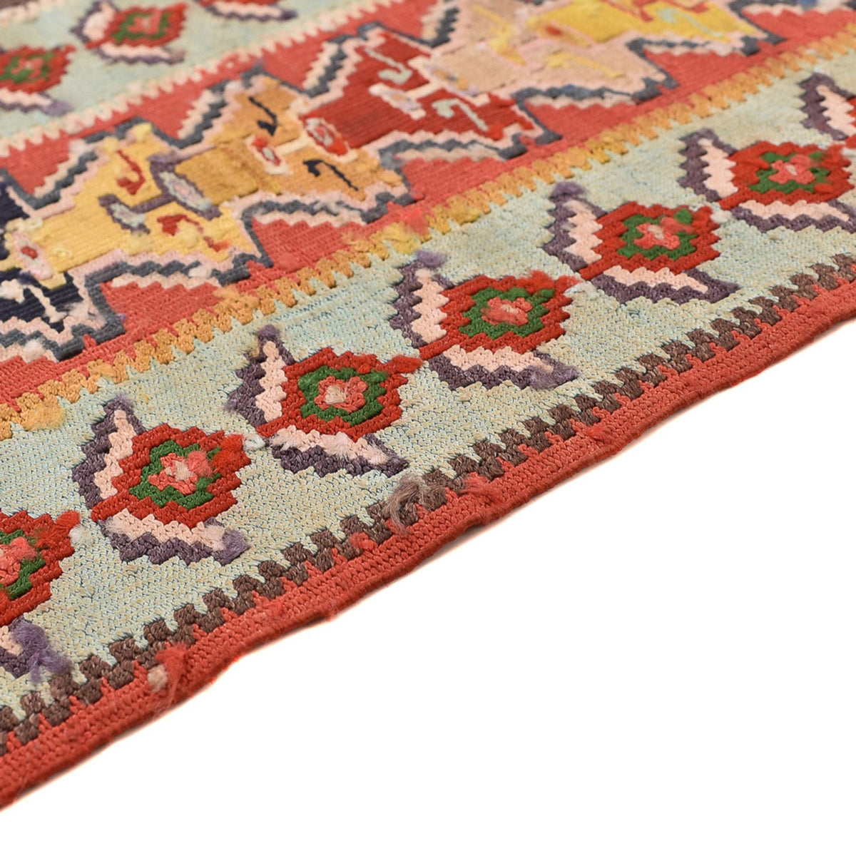 Kelim-tæppe - orientalsk - 260 x 158 cm - lysrød