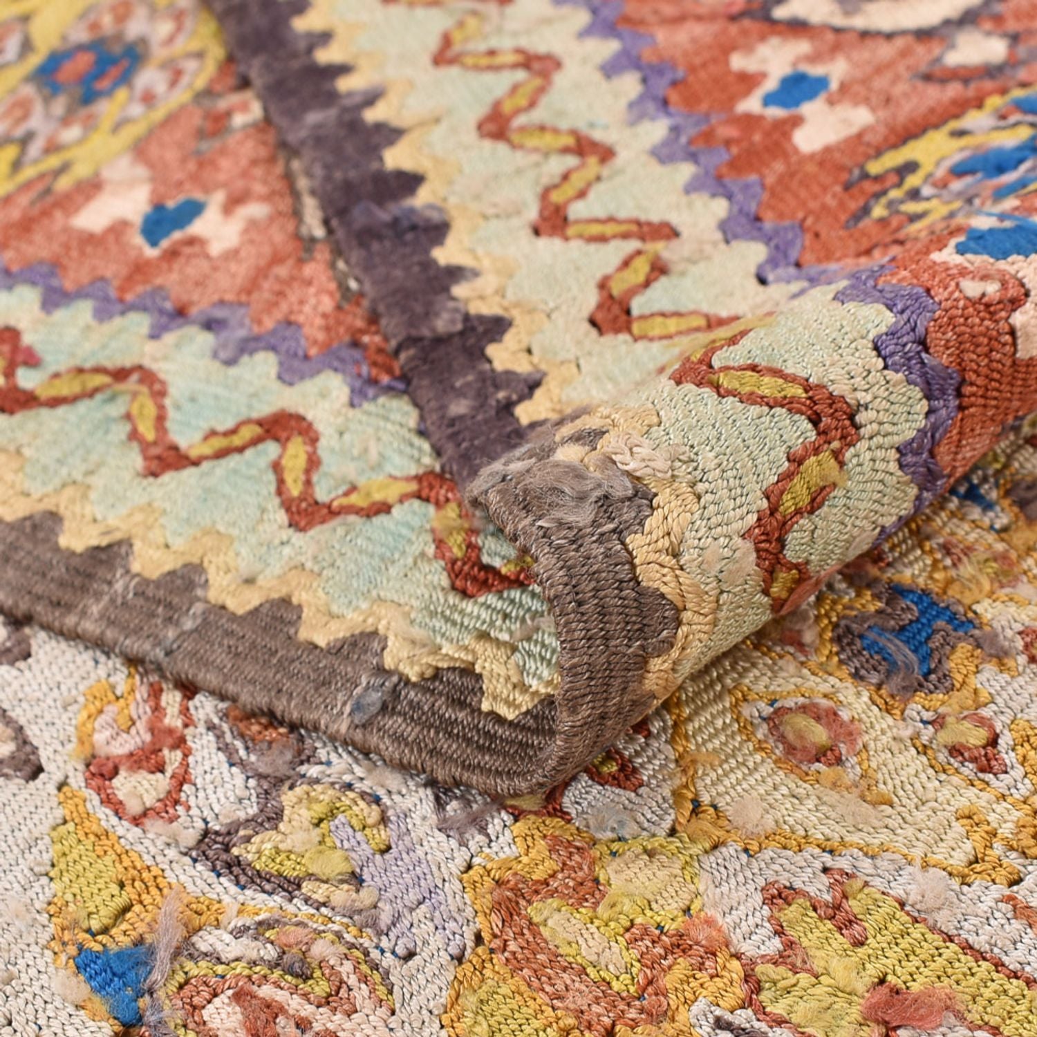 Kelim-tæppe - orientalsk - 200 x 140 cm - karamel