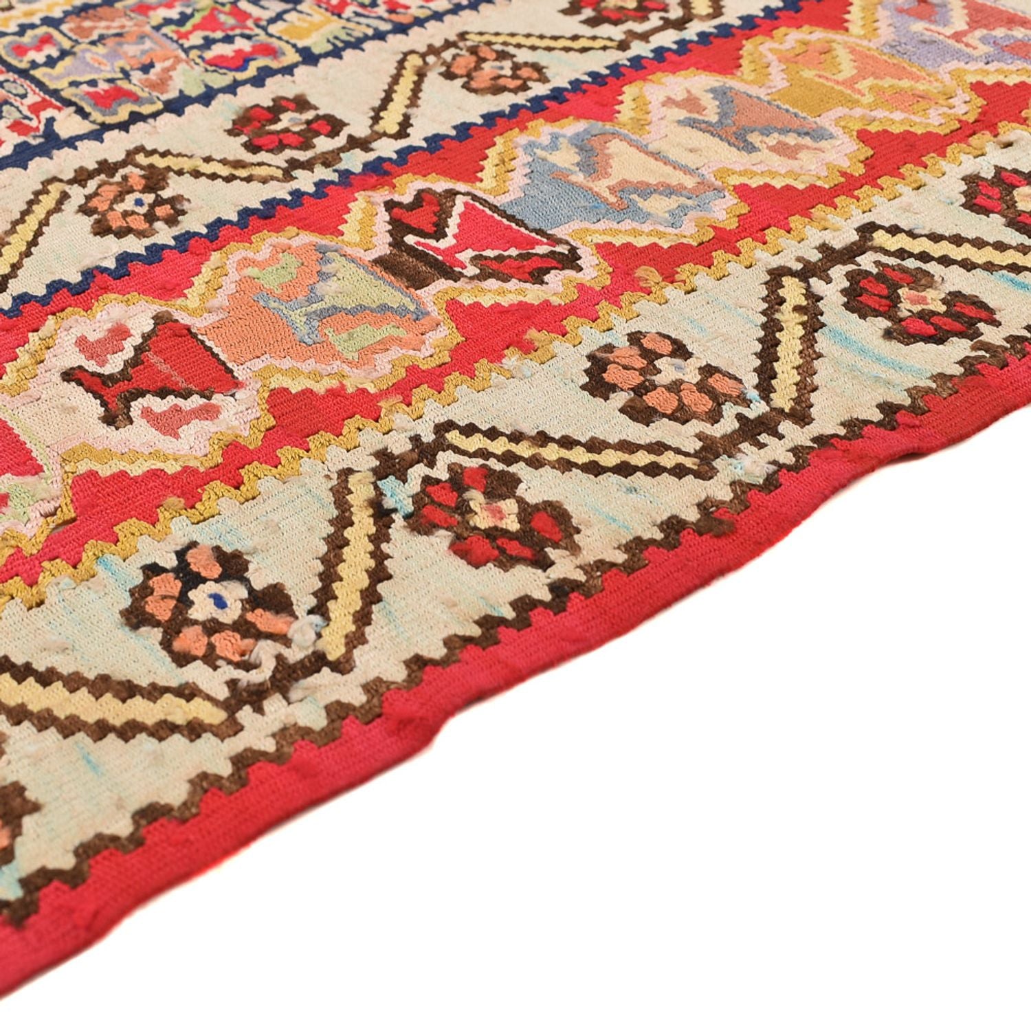Kelim-tæppe - orientalsk - 250 x 153 cm - lysrød