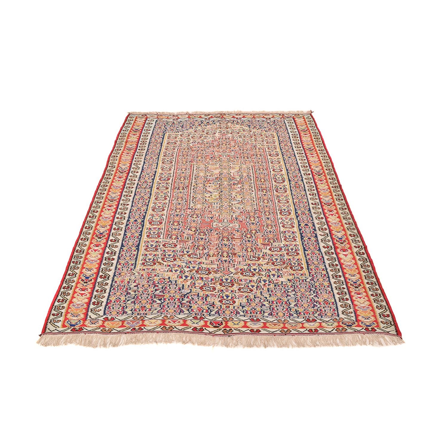 Kelim-tæppe - orientalsk - 250 x 153 cm - lysrød