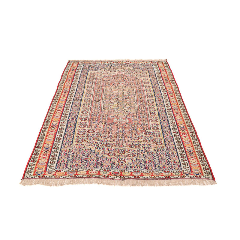 Kelim-tæppe - orientalsk - 250 x 153 cm - lysrød