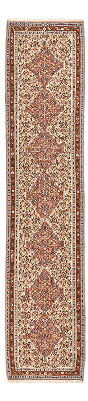 Løber Kelim-tæppe - orientalsk - 393 x 87 cm - beige