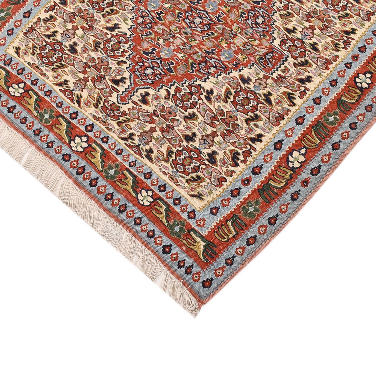 Løber Kelim-tæppe - orientalsk - 393 x 87 cm - beige