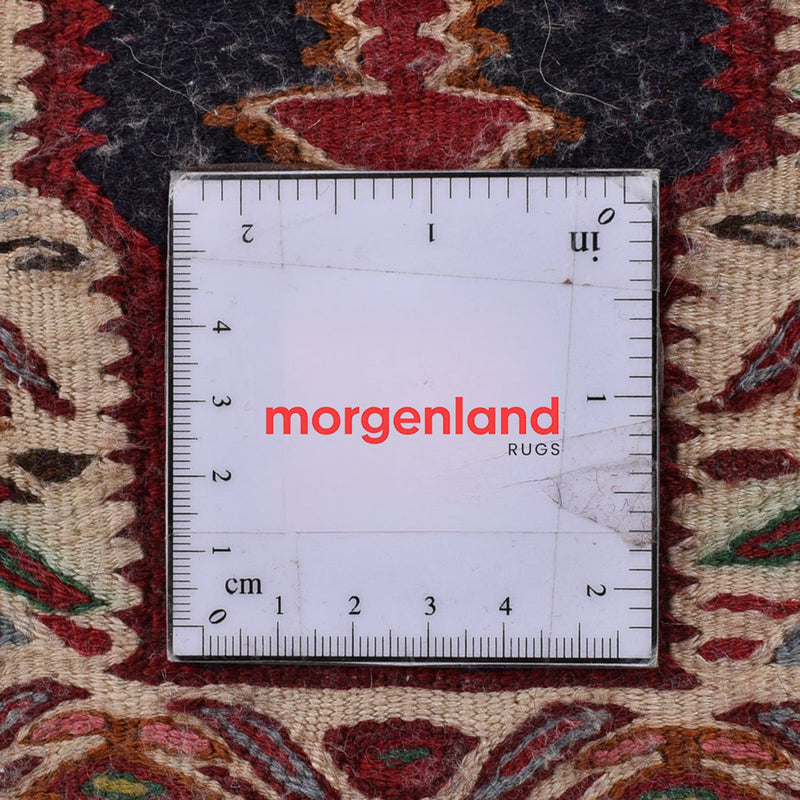 Løber Kelim-tæppe - orientalsk - 395 x 87 cm - mørkeblå