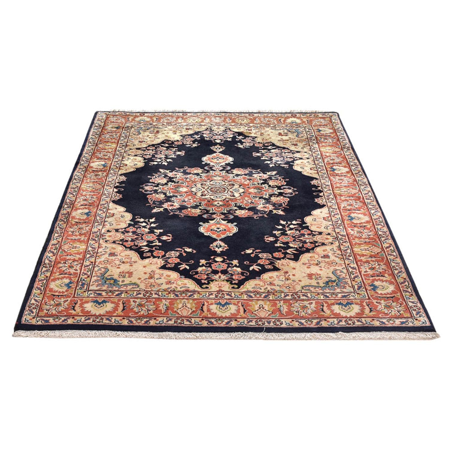 Persisk tæppe - Classic - 208 x 138 cm - mørkeblå