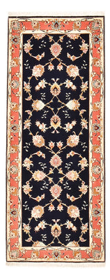 Løber Persisk tæppe - Tabriz - Royal - 189 x 74 cm - mørkeblå