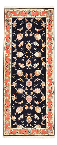 Løber Persisk tæppe - Tabriz - Royal - 189 x 74 cm - mørkeblå