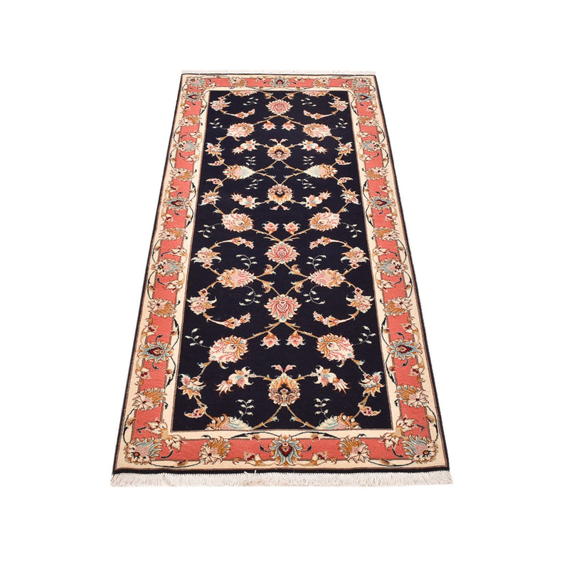 Løber Persisk tæppe - Tabriz - Royal - 189 x 74 cm - mørkeblå