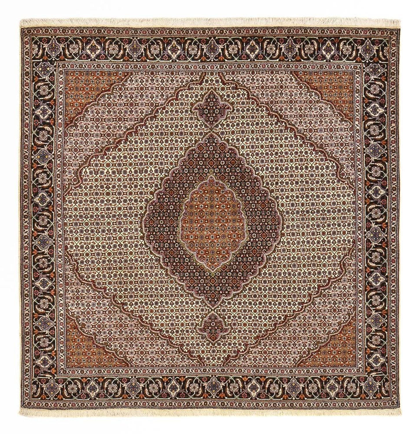 Persisk tæppe - Tabriz - Royal firkantet  - 210 x 200 cm - lys brun