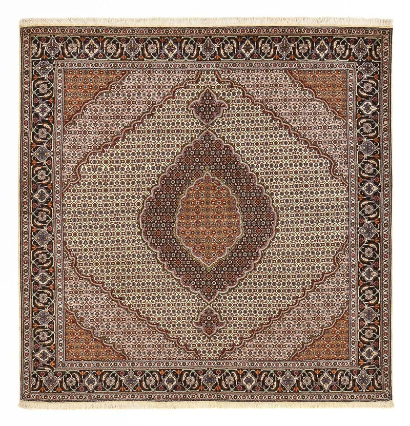 Persisk tæppe - Tabriz - Royal firkantet  - 210 x 200 cm - lys brun