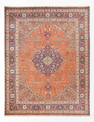 Persisk tæppe - Tabriz - Royal - 397 x 300 cm - orange