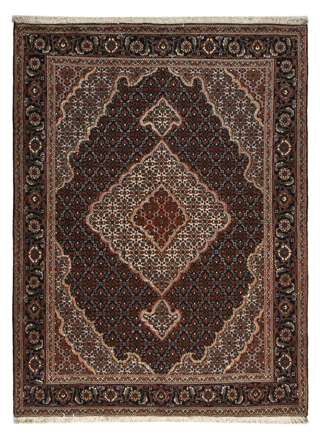 Persisk tæppe - Tabriz - Royal - 202 x 153 cm - mørkebrun